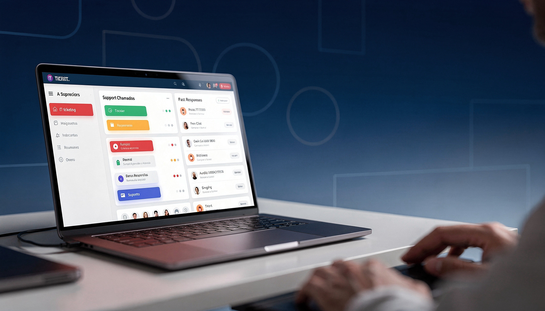 criar site para criação de chamados TI — it ticketing system website built with WebZum AI website creator